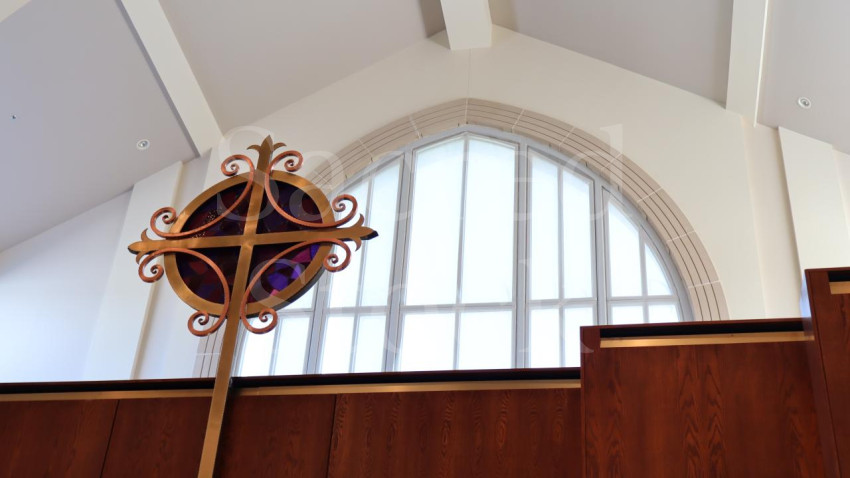 Lenten Cross - Arched Window