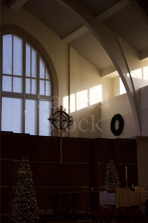 Sunlit Cross and Altar