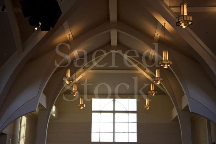 Arches with chandeliers