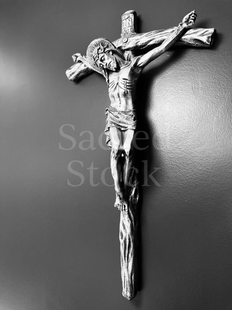 Jesus on the Cross   Black and White